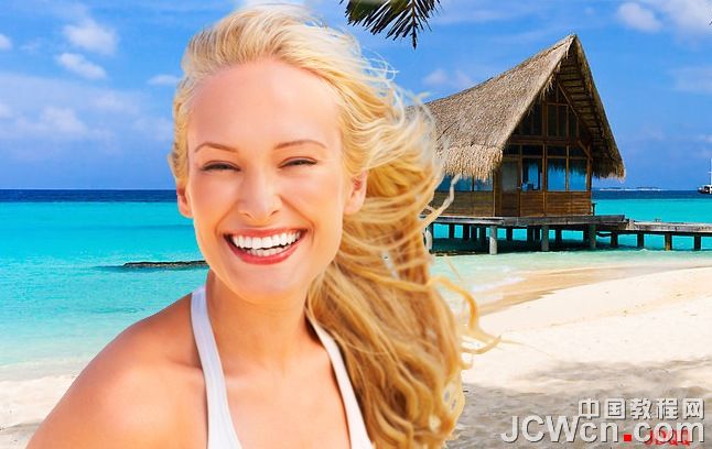 用通道法抠出外国MM的头发 - PS通道抠图教程