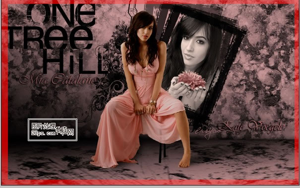 PS选框和滤镜工具给照片加上圆点边框效果