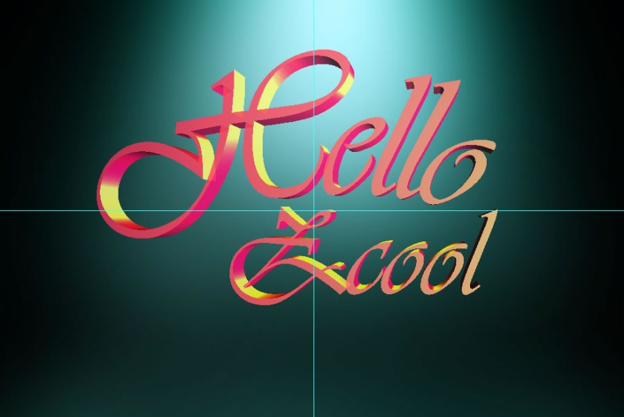 Photoshop CC 制作滴溅效果３Ｄ艺术字步骤解析