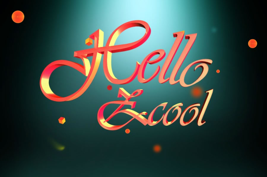 Photoshop CC 制作滴溅效果３Ｄ艺术字步骤解析